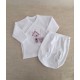 Set of cross-shirt and nappy cover Sea