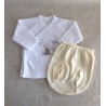 Set of cross-shirt and nappy cover 