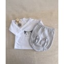 Conjunto camiseta m. corta + ranita Whale