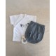 Set of cross-shirt and nappy cover M