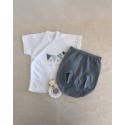 Conjunto camiseta m. corta + ranita Whale