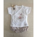 Conjunto camiseta m. corta + ranita Whale