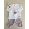 Set of cross-shirt and footed pants Chu Chu