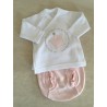 Set of cross-shirt and nappy cover 