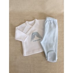 Set of cross-shirt and footed pants Angel