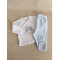 Set of cross-shirt and footed pants Mediterráneo